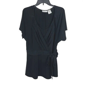 Worthington Women Short Sleeve Crew Neck Stretch Top Size 1X